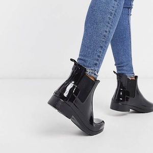 New Hunter Org Refined Black Gloss Chelsea boot